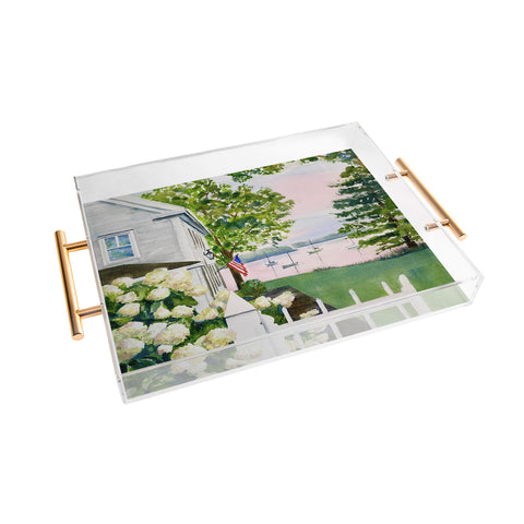 Laura Trevey New England Hydrangea Acrylic Tray