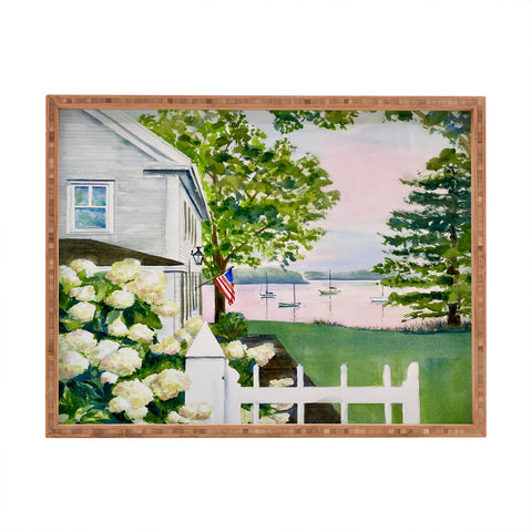 Laura Trevey New England Hydrangea Rectangular Tray