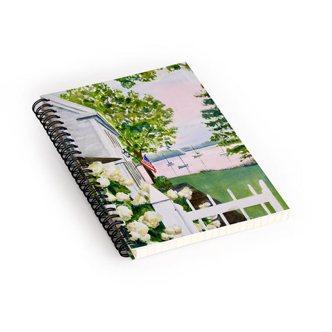 Laura Trevey New England Hydrangea Spiral Notebook