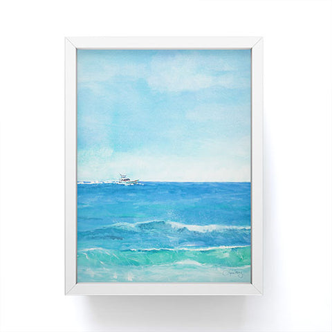 Laura Trevey Ocean Blue Seascape Framed Mini Art Print
