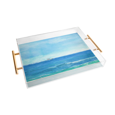 Laura Trevey Ocean Blue Seascape Acrylic Tray