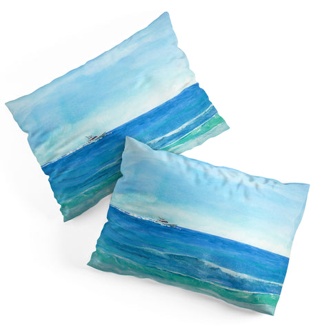 Laura Trevey Ocean Blue Seascape Pillow Shams