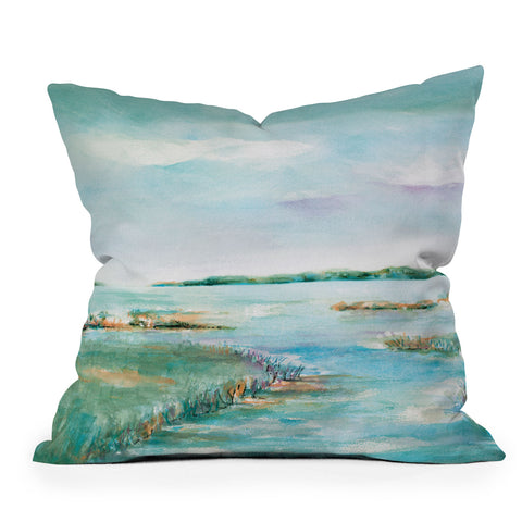 Laura Trevey On The Marsh Outdoor Throw Pillow