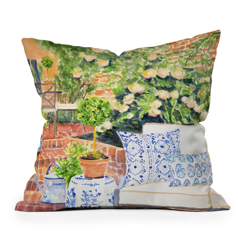 Laura Trevey On The Terrace Throw Pillow