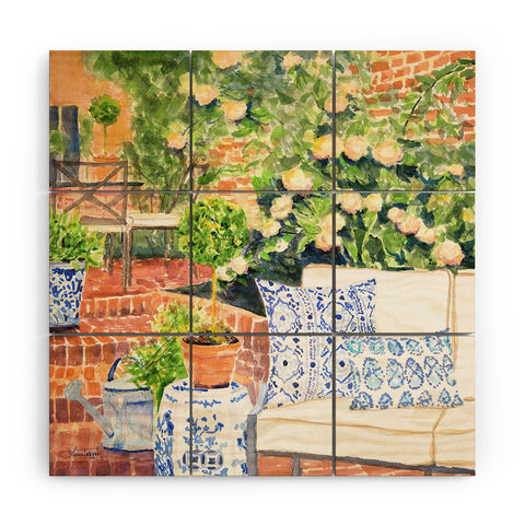 Laura Trevey On The Terrace Wood Wall Mural