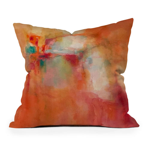 Laura Trevey Orange Daydream Outdoor Throw Pillow