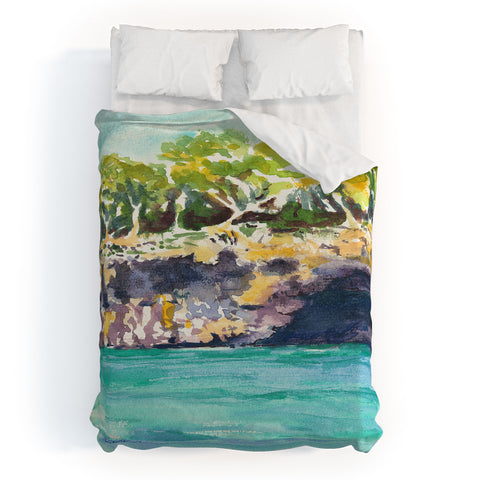 Laura Trevey Palma Cliffs Duvet Cover