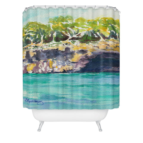 Laura Trevey Palma Cliffs Shower Curtain