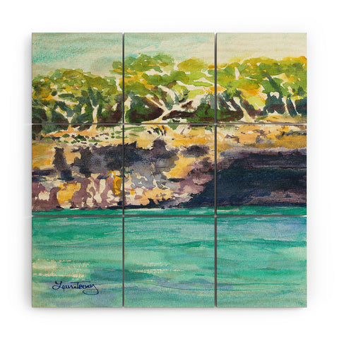 Laura Trevey Palma Cliffs Wood Wall Mural