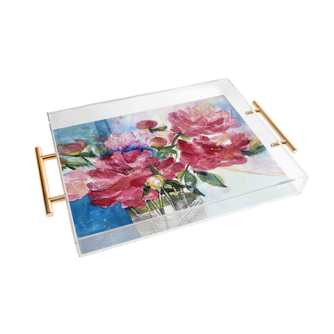 Laura Trevey Peony For Your Thoughts Acrylic Tray