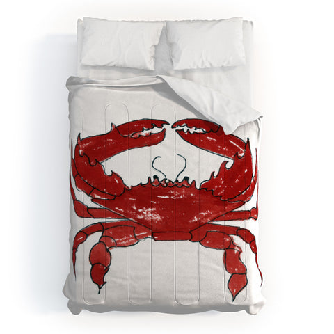 Laura Trevey Red Crab Comforter