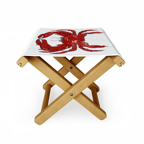 Laura Trevey Red Crab Folding Stool