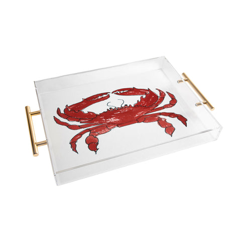 Laura Trevey Red Crab Acrylic Tray