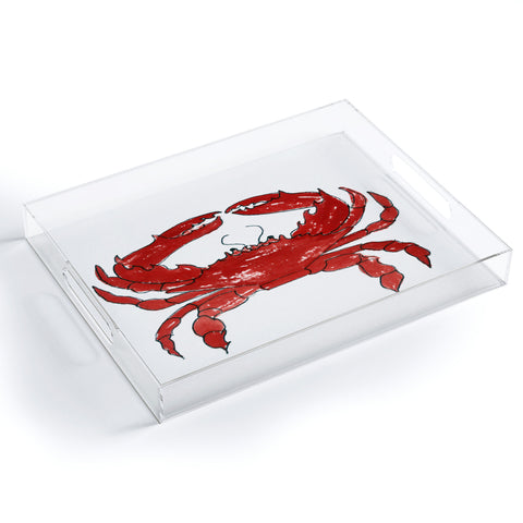 Laura Trevey Red Crab Acrylic Tray