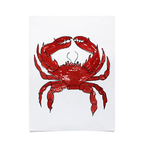 Laura Trevey Red Crab Poster