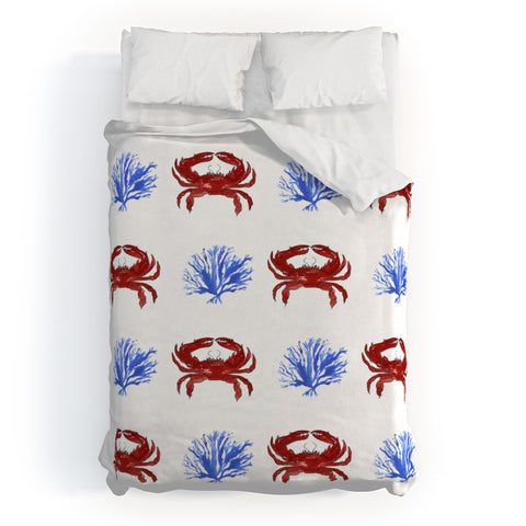 Laura Trevey Red White and Blue Duvet Cover