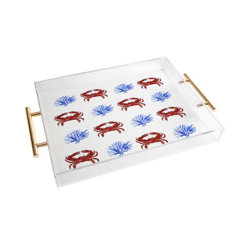 Laura Trevey Red White and Blue Acrylic Tray