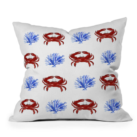 Laura Trevey Red White and Blue Outdoor Throw Pillow