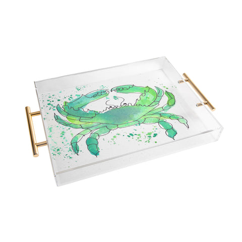 Laura Trevey Seafoam Green Crab Acrylic Tray