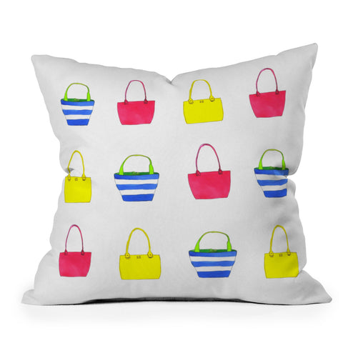 Laura Trevey Shopping Outdoor Throw Pillow