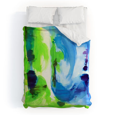 Laura Trevey Shot Of Lime Duvet Cover