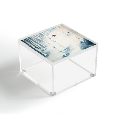 Laura Trevey Snow Skiing Acrylic Box