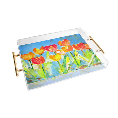 Laura Trevey Spring Tulips Acrylic Tray