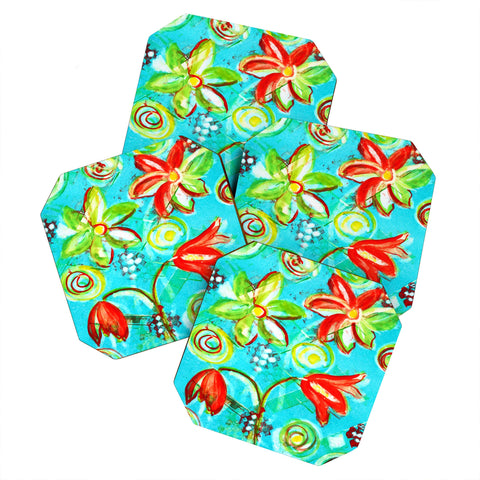 Laura Trevey Tangerine Tango Coaster Set