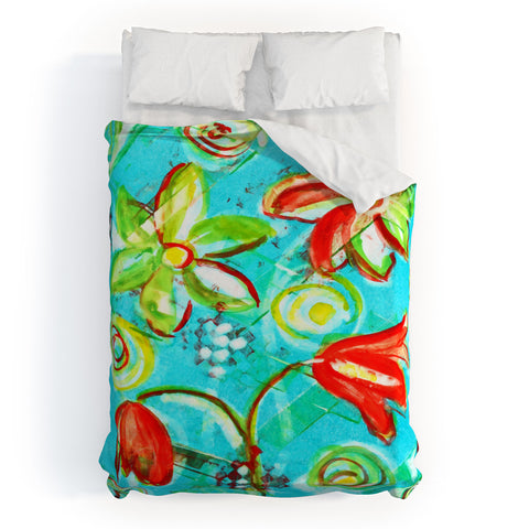 Laura Trevey Tangerine Tango Duvet Cover