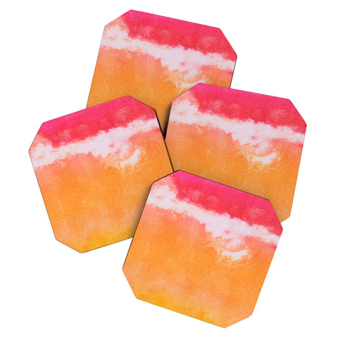 Laura Trevey Tangerine Tie Dye Coaster Set