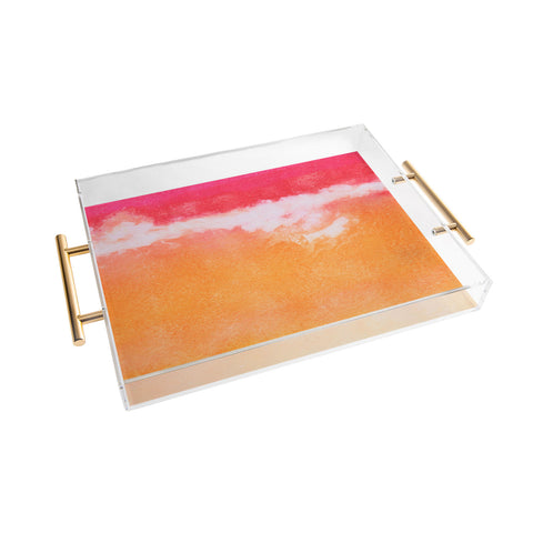 Laura Trevey Tangerine Tie Dye Acrylic Tray