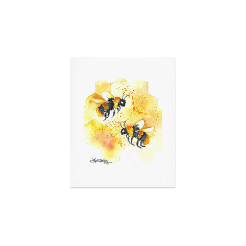 Laura Trevey Two Honey Bees Art Print