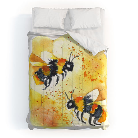 Laura Trevey Two Honey Bees Comforter