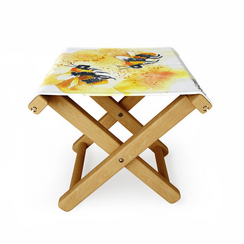 Laura Trevey Two Honey Bees Folding Stool