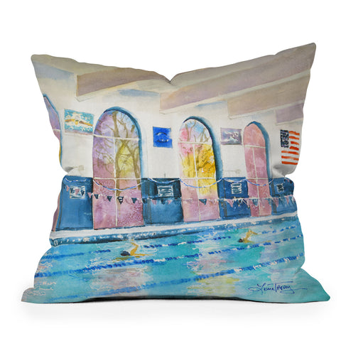 Laura Trevey UMWSWIM Throw Pillow