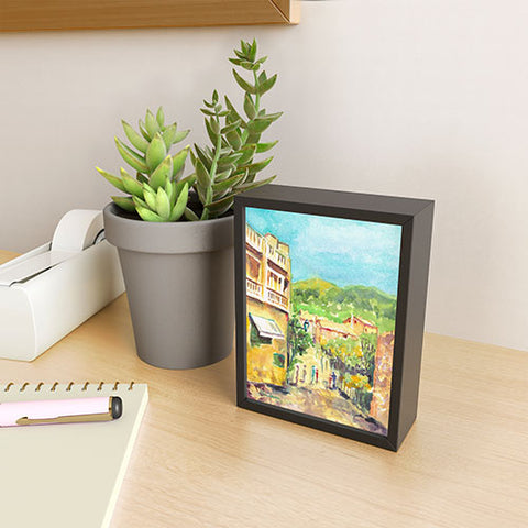 Laura Trevey Valldemossa Village Framed Mini Art Print
