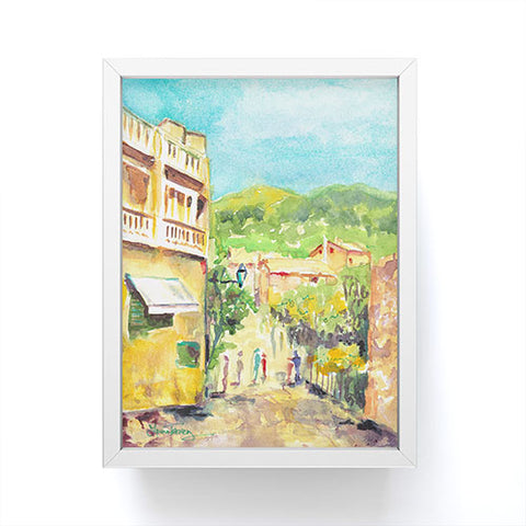 Laura Trevey Valldemossa Village Framed Mini Art Print