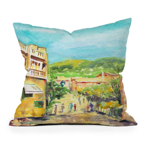 Laura Trevey Valldemossa Village Throw Pillow