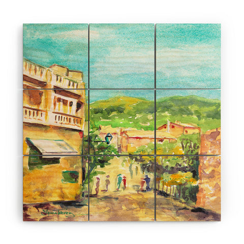 Laura Trevey Valldemossa Village Wood Wall Mural