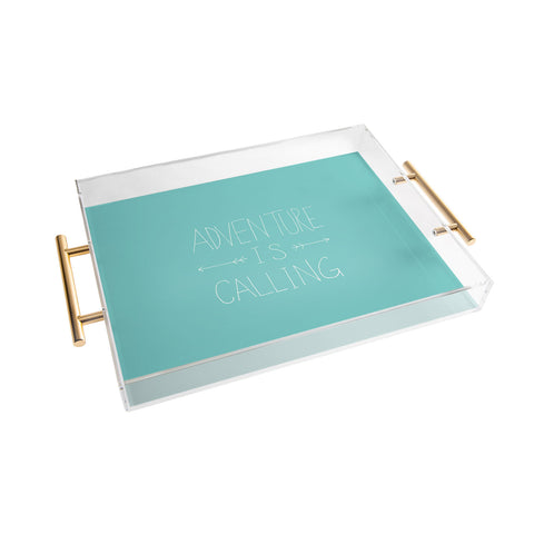 Leah Flores Adventure Typography Acrylic Tray
