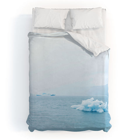 Leah Flores Alaska Glaciers Duvet Cover