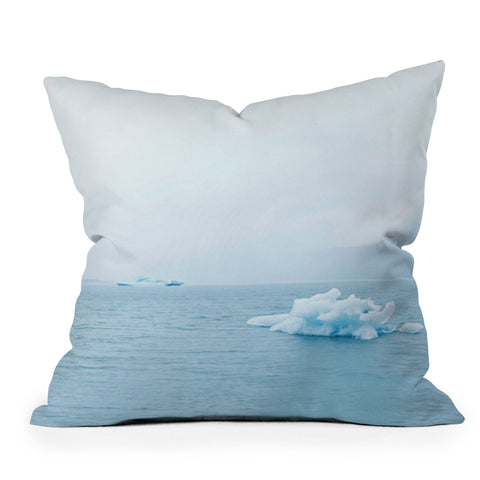 Leah Flores Alaska Glaciers Outdoor Throw Pillow