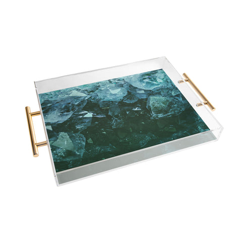 Leah Flores Aquamarine Gemstone Acrylic Tray