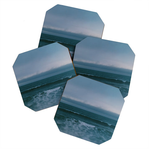 Leah Flores Dark Blue Ocean Coaster Set