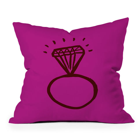 Leah Flores Diamond Bling Outdoor Throw Pillow