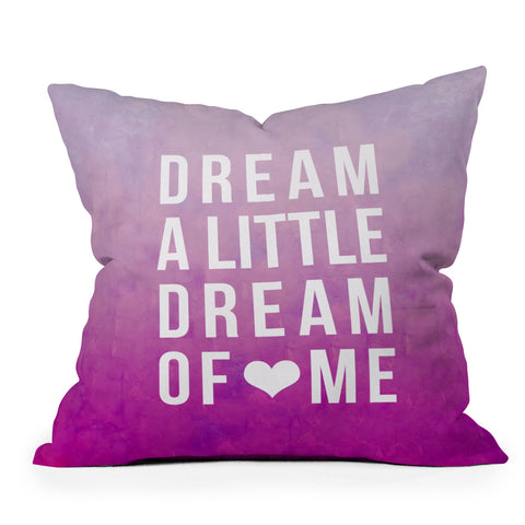 Leah Flores Dream Pink Outdoor Throw Pillow