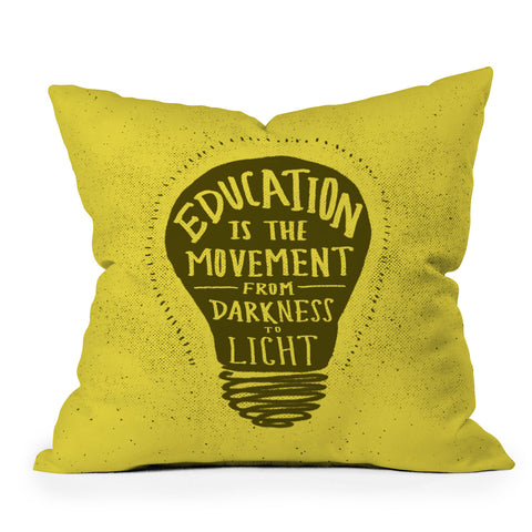 Leah Flores Education Outdoor Throw Pillow