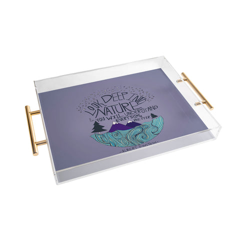 Leah Flores Einstein Nature 2 Acrylic Tray