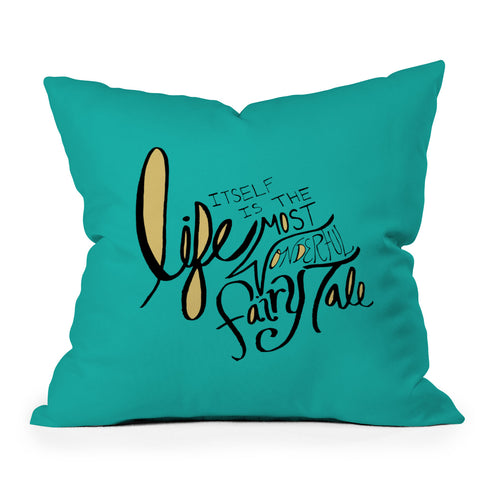 Leah Flores Fairy Tale Outdoor Throw Pillow