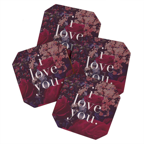Leah Flores Floral Love Coaster Set